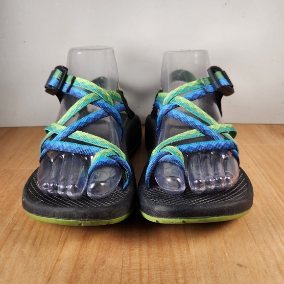 CHACO Sandals Womens 6 Blue Green Textile Strappy Outdoor Hiking Z/2 Shoe - Picture 13 of 13